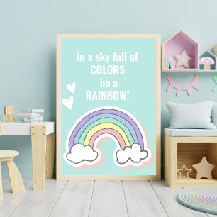Poster Citation Arc En Ciel Inspirationnelle - Chambre En
