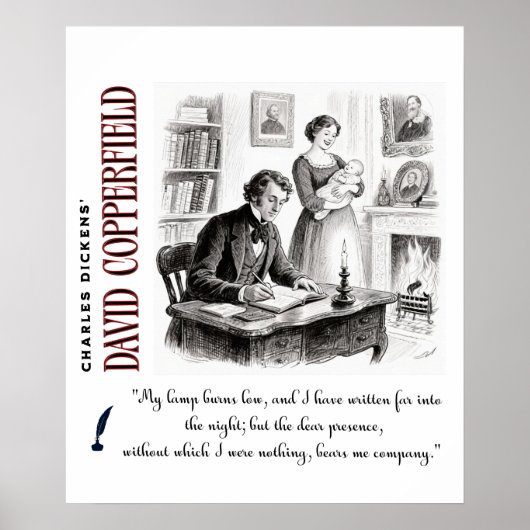 Poster Citation artistique de Dickens' David Copperfield (Devant)