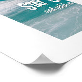 Poster Citation Attraper Une Vague sur Océan (Coin)