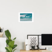 Poster Citation Attraper Une Vague sur Océan (Bureau à domicile)