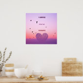 Poster Citation auto-motivationnelle rose et violette bri (Cuisine)