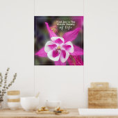 Poster Citation Avec Colonne Photo Fleur (Cuisine)