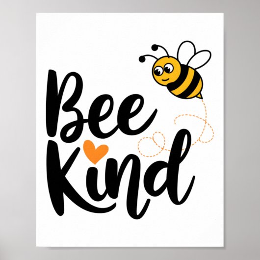 Poster Citation Avec Orange Love bee Sticker (Devant)