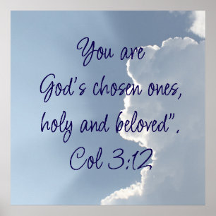 Poster Citation biblique inspirante de Colossiens 3:12