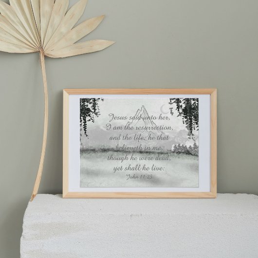 Poster Citation biblique inspirante de la montagne d'hive