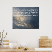 Poster Citation bouddhiste inspirante santé et vie (Cuisine)