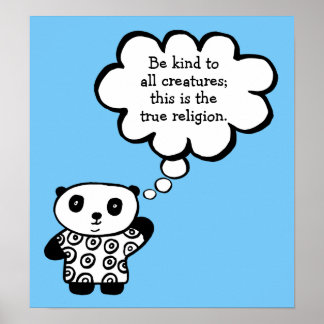 Poster Citation bouddhiste Pandy le Panda Sois Gentil