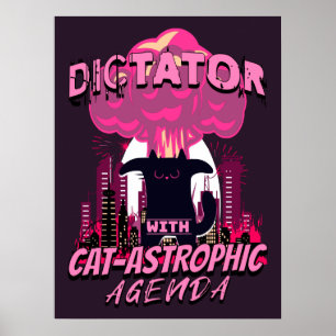 Poster Citation Catastrophique Funny Angry Cat
