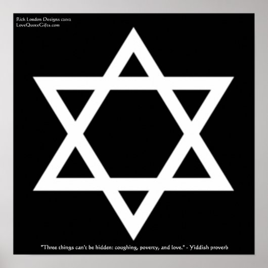 Poster Citation célèbre en yiddish concernant l'affiche d (Devant)