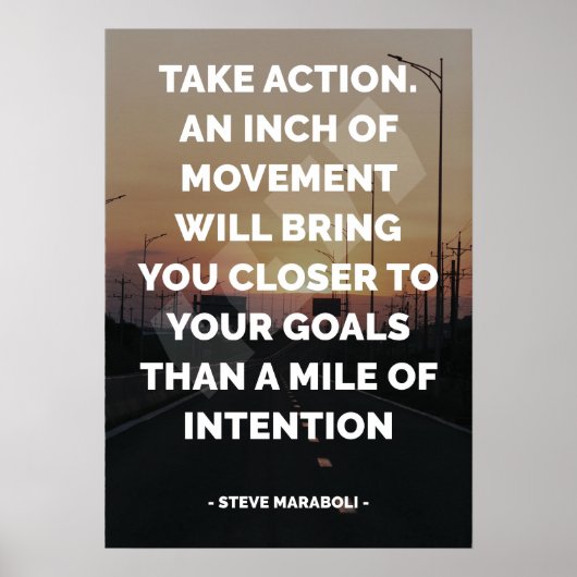 Poster Citation célèbre motivationnelle et inspirante (Devant)