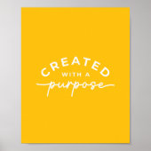 Poster Citation chrétienne élégante jaune vif (Devant)