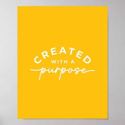 Poster Citation chrétienne élégante jaune vif (Devant)