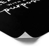 Poster Citation chrétienne élégante noire (Coin)