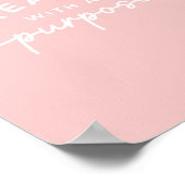 Poster Citation chrétienne élégante rose pâle (Coin)