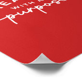 Poster Citation chrétienne élégante rouge (Coin)