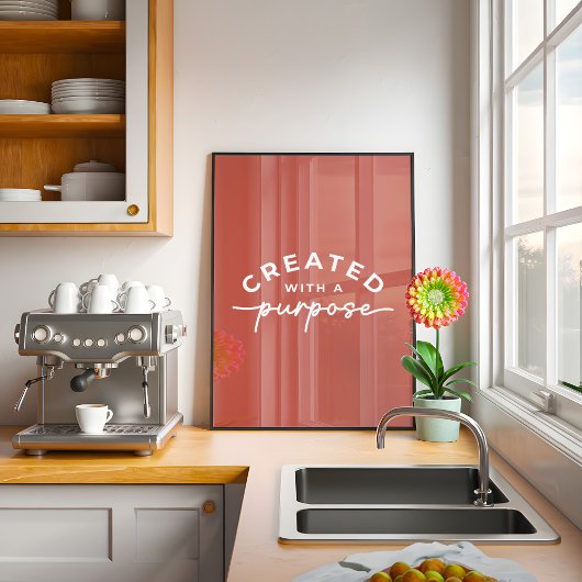 Poster Citation Chrétienne Élégante Rustique
