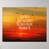 Poster Citation chrétienne inspirante : Dieu veut (Devant)