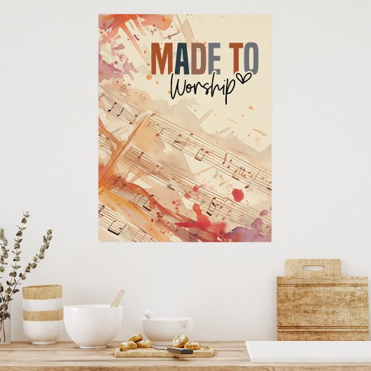 Poster Citation chrétienne inspirée faite pour le culte (Cuisine)