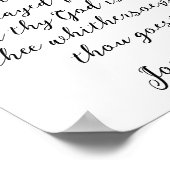 Poster Citation chrétienne minimaliste noire (Coin)