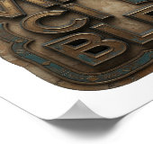 Poster Citation Classique Or INVINCIBLE Design (Coin)