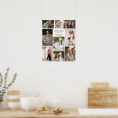 Poster Citation Collage Photo d'amis personnalisée (Cuisine)
