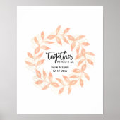 Poster Citation combinée avec Feuilles coralliens Personn (Devant)