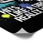 Poster Citation Comme Une Fille Martiale Arts Pride (Coin)