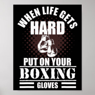 Poster Citation cool de kickboxing et de boxe 