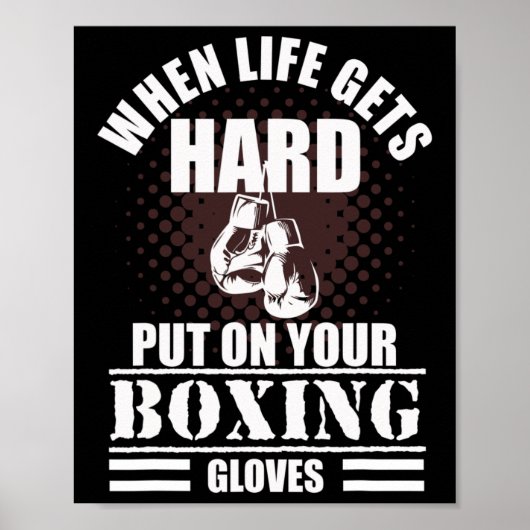 Poster Citation cool de kickboxing et de boxe (Devant)
