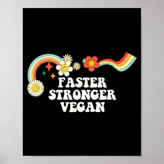 Poster Citation cool groovy art de citation végétalien pl