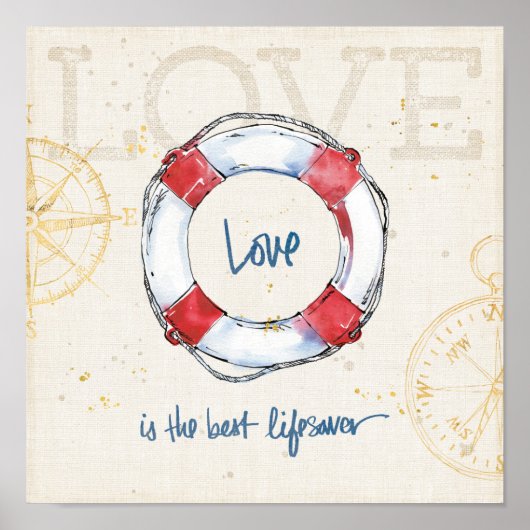 Poster Citation côtière | L'amour est le meilleur moyen d (Devant)