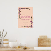 Poster Citation Courageuse Imprimée – Motivation Florale (Cuisine)