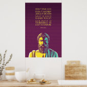 Poster Citation d’Epicurus : Ne craignez pas Dieu (Cuisine)