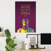 Poster Citation d’Epicurus : Ne craignez pas Dieu (Bureau à domicile)