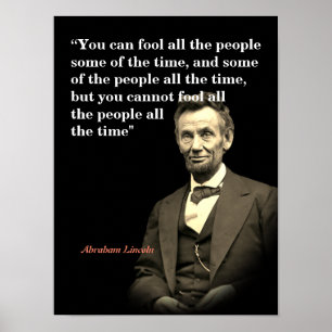 Poster Citation D'Abraham Lincoln Sur L'Inobisme Des Gens