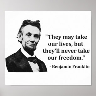 Poster Citation d'Abraham Lincoln Troll