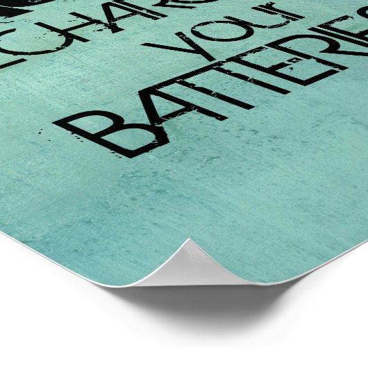 Poster citation d'affiche sur citation turquoise bleu rir (Coin)