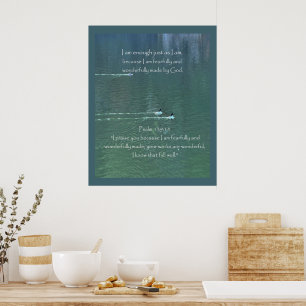 Poster Citation d'affirmation chrétienne et Bible corresp