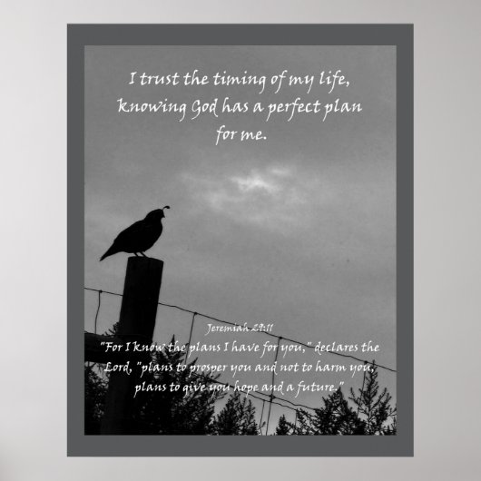 Poster Citation d'affirmation chrétienne et Bible corresp (Devant)