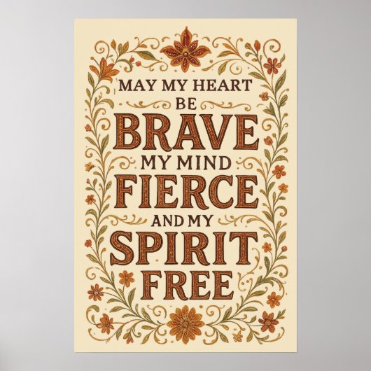 Poster Citation d'affirmation de la Bohême libre Art (Devant)