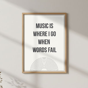 Poster Citation d'amateur de musique minimaliste