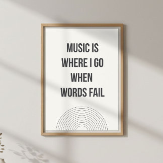 Poster Citation d'amateur de musique minimaliste