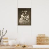 Poster Citation d'amitié vintage (Cuisine)