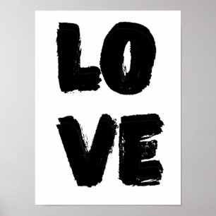 Poster Citation d'amour Art Peinture moderne Monochrome S