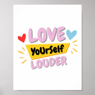 Poster Citation d'amour de soi sur toile