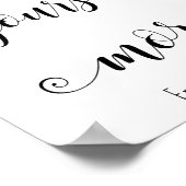 Poster Citation d'amour en noir blanc inspirationnel (Coin)