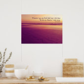 Poster Citation d'amour. Où je vais, mon âme restera (Cuisine)