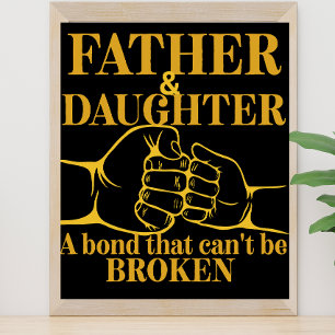Poster Citation d'amour père et fille simple élégant