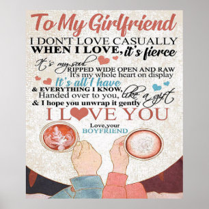 Poster Citation d'amour pour amie Don de devis amusants