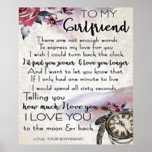 Poster Citation d'amour pour amie   Jovely Couple Cadeau